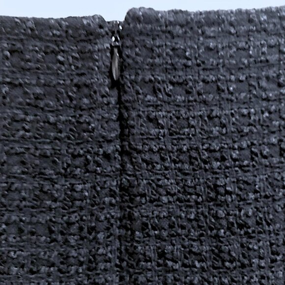 Cute Talbots Black Textured Pencil Skirt with FUN Furry Hem!!! - Picture 4 of 15